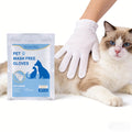 6PCS Natural Disposable Pet Cleaning Gloves
