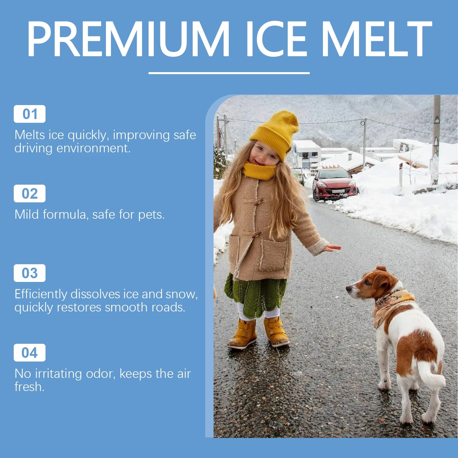 Pet Friendly Ice Melting Anti Freeze Powder