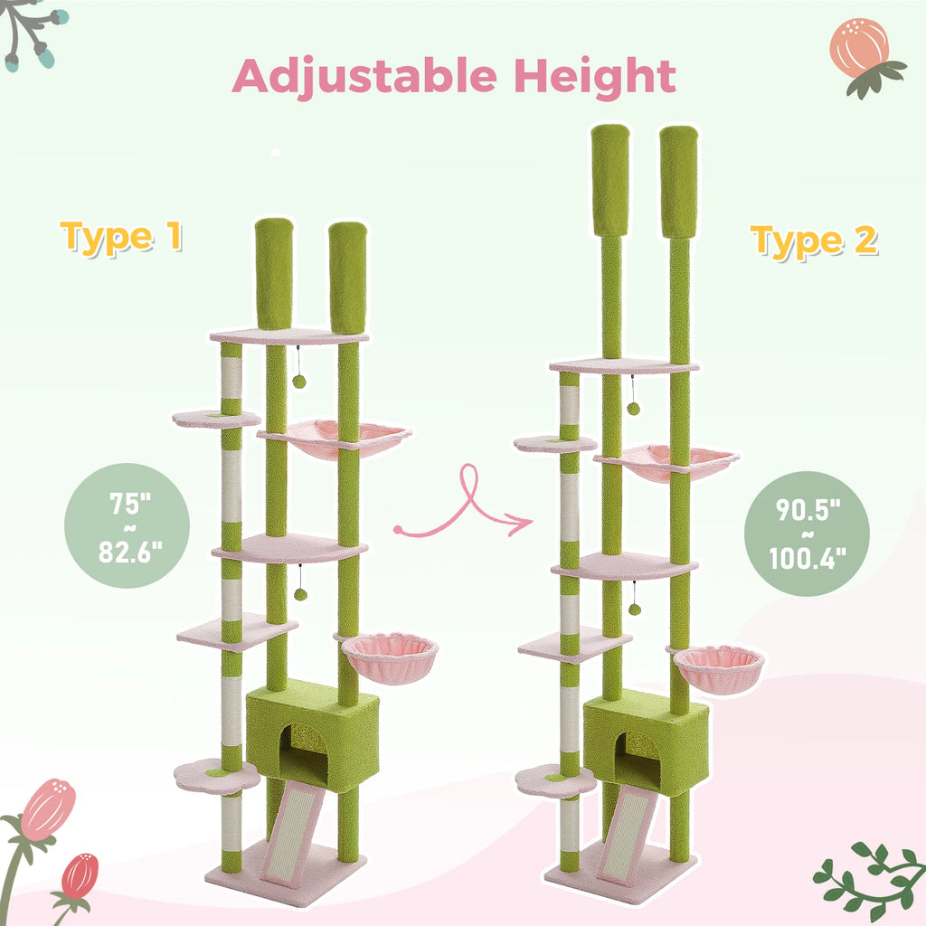 Floor to Ceiling Cactus Cat Tree