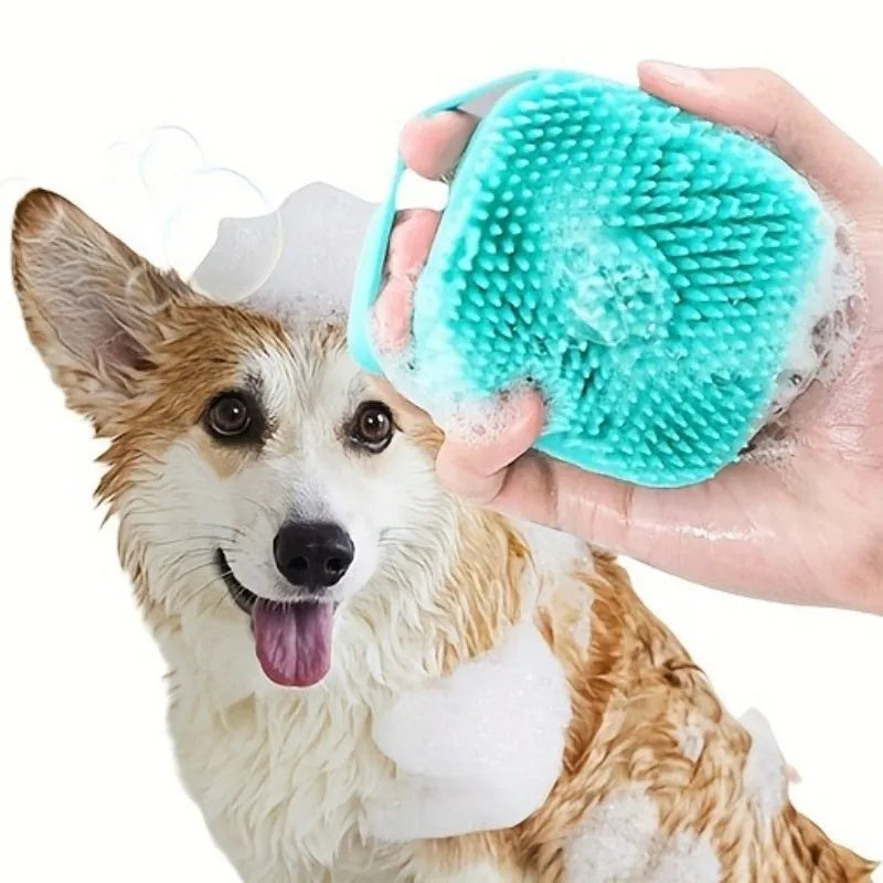 Shampoo Dispensing Dog Bath Brush 🐶