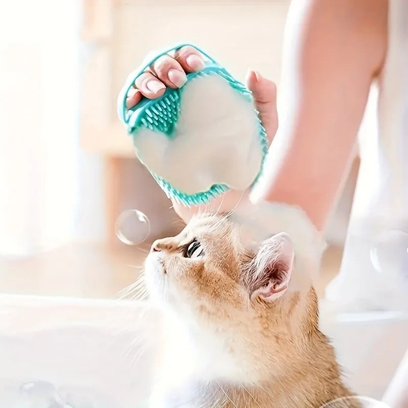 Shampoo Dispensing Dog Bath Brush 🐶
