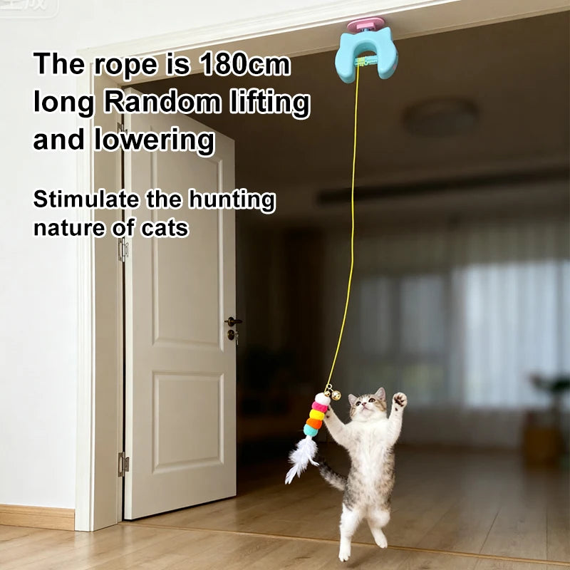 Electric Swinging Feather Cat Toy