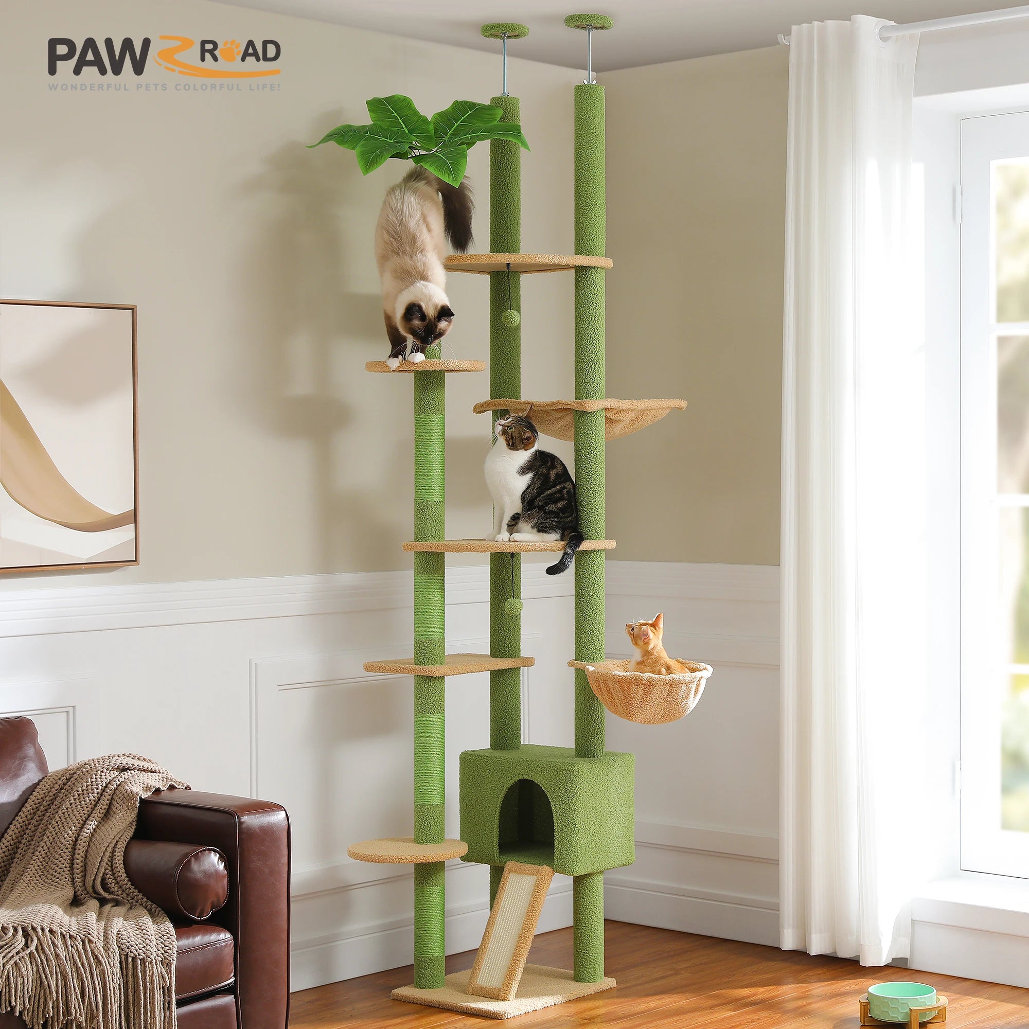 Floor to Ceiling Cactus Cat Tree