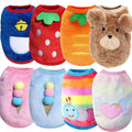 Cartoon Flannel Teacup Dog Clothes