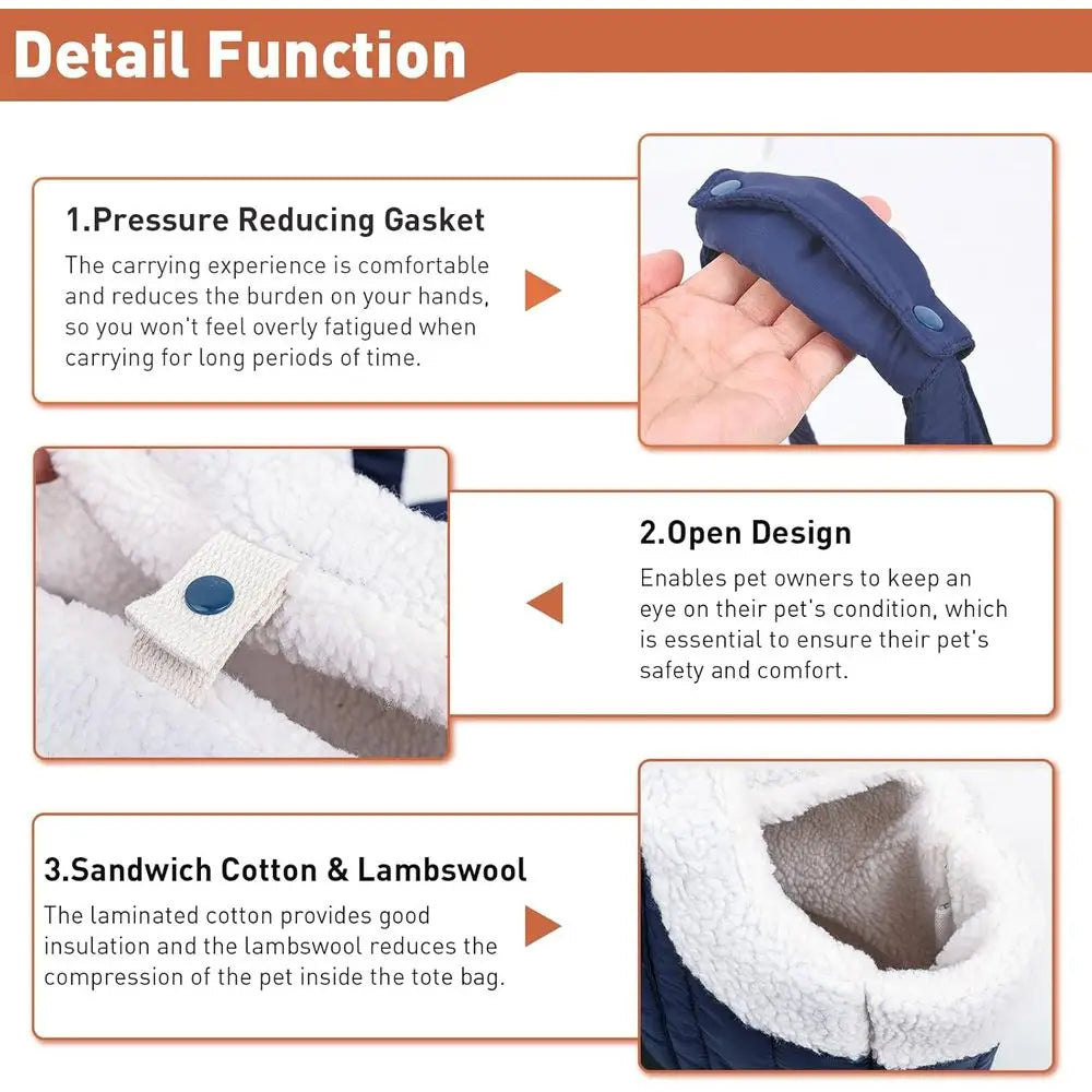 Winter Fleece Waterproof Dog Tote