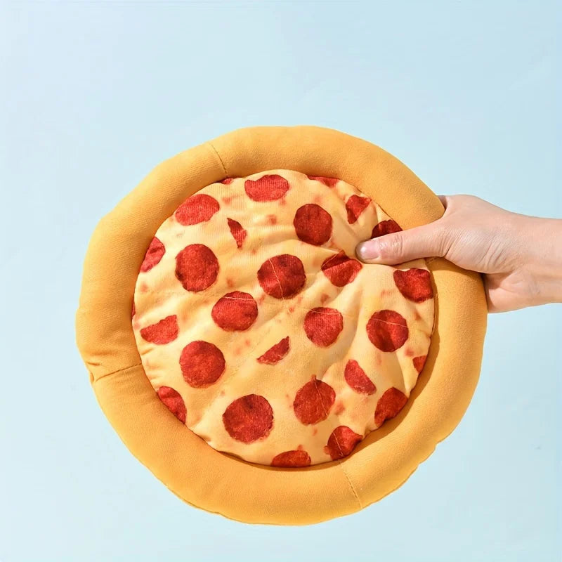 Squeaky Plush Pizza & Shrimp Toy