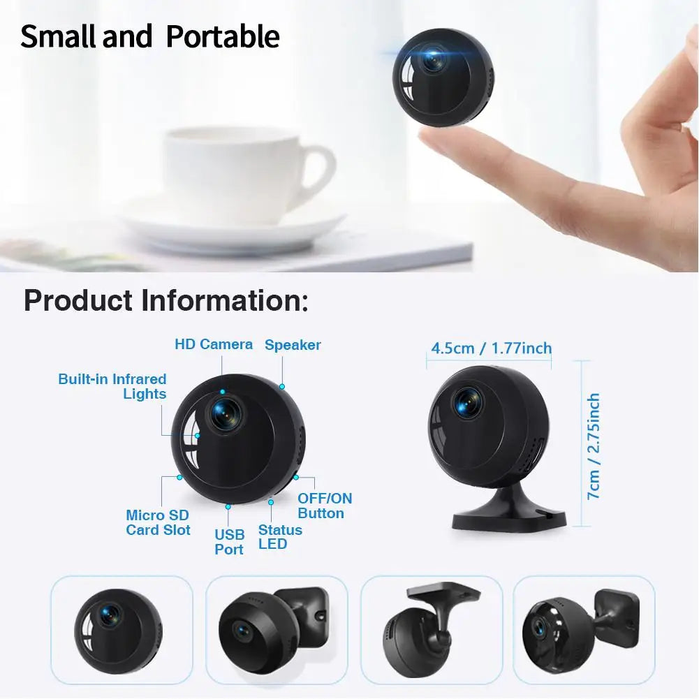 2.4GHz Wi-Fi m
Mini Security Camera