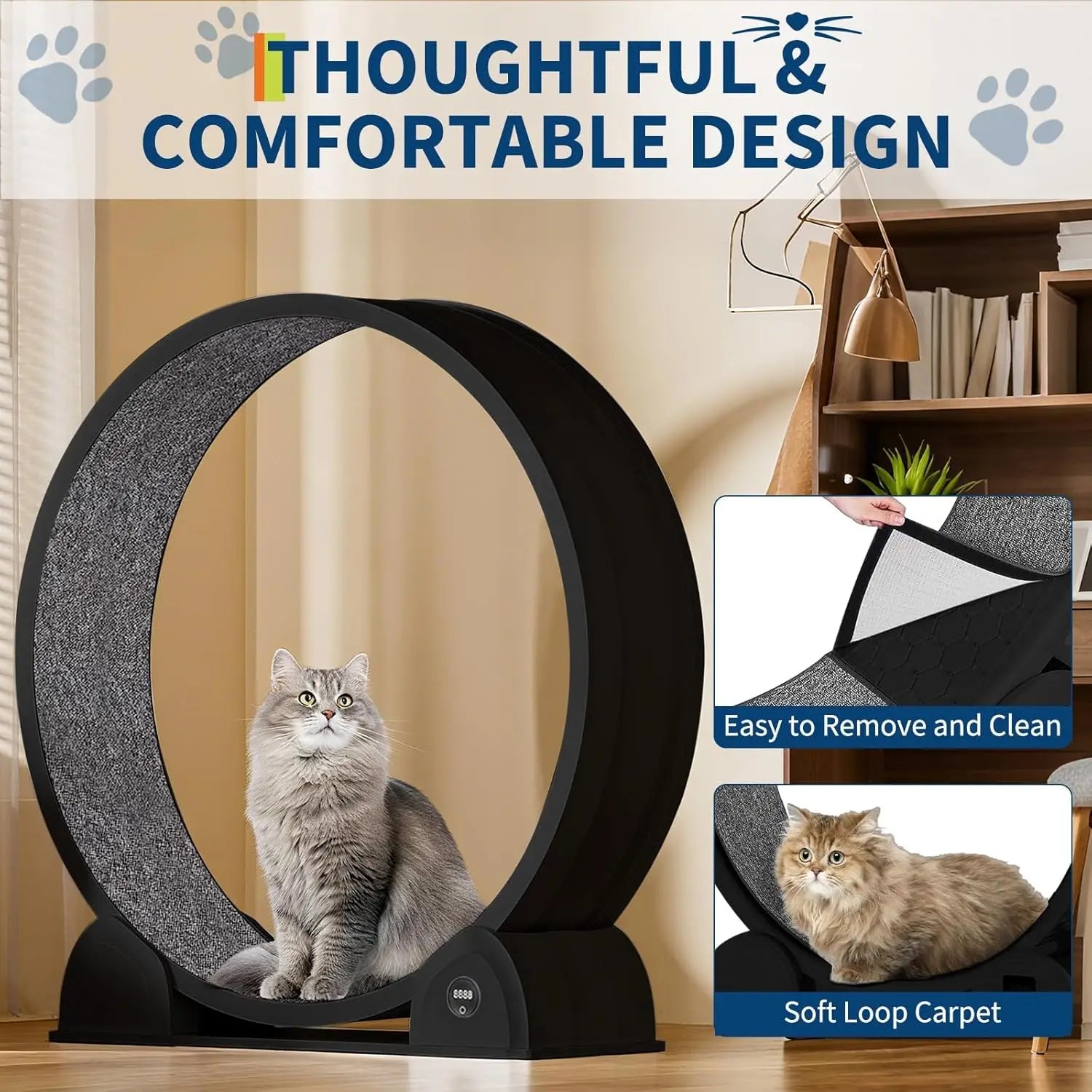 45" Treadmill For Cats With Smart Pedometer