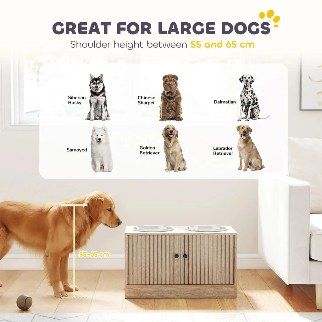 Elevated Dog Bowls with Hidden Storage