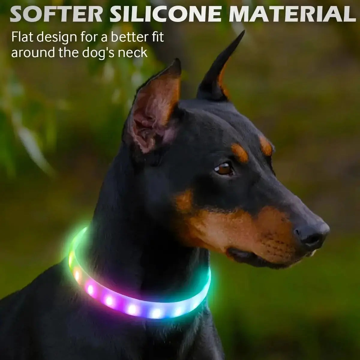 USB Rechargeable Glowing Dog Collar