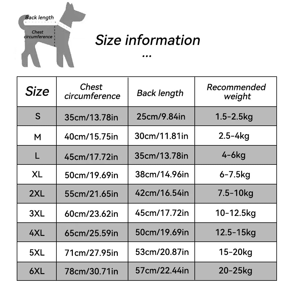 Warm Dog Sweater S-6XL