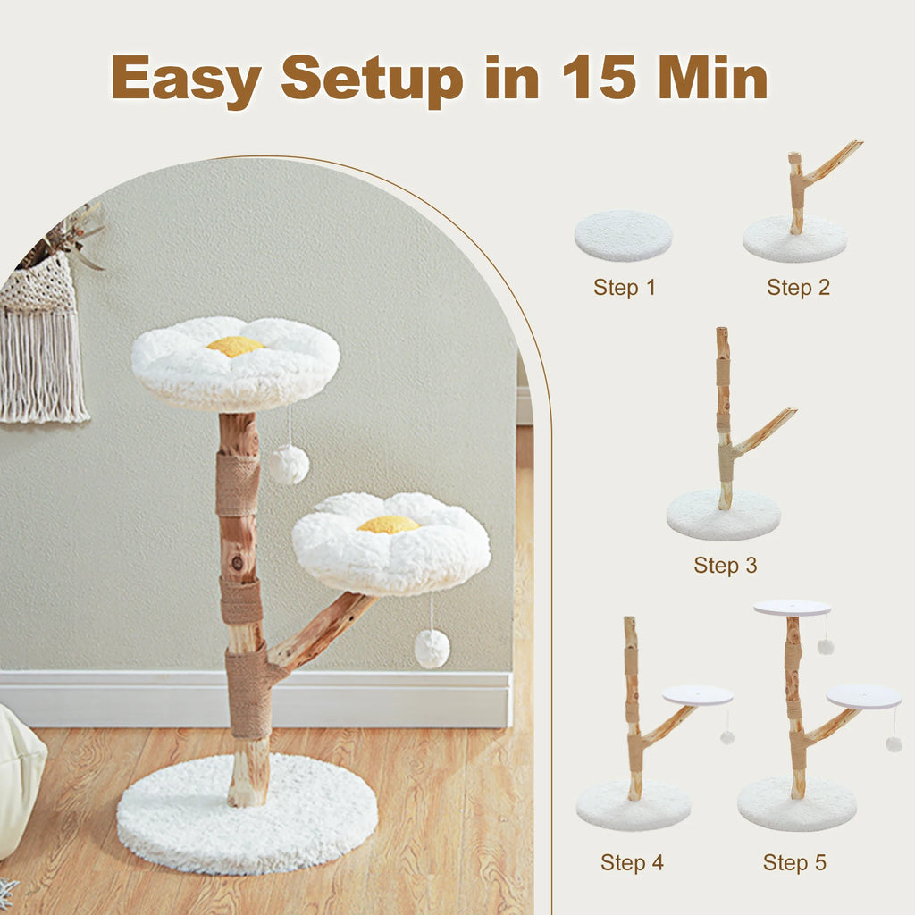 Real Wood Cat Scratch Post