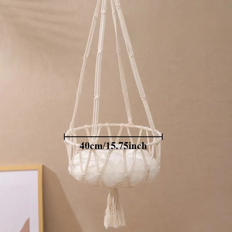 Bohemian Style Woven Cat Hammock