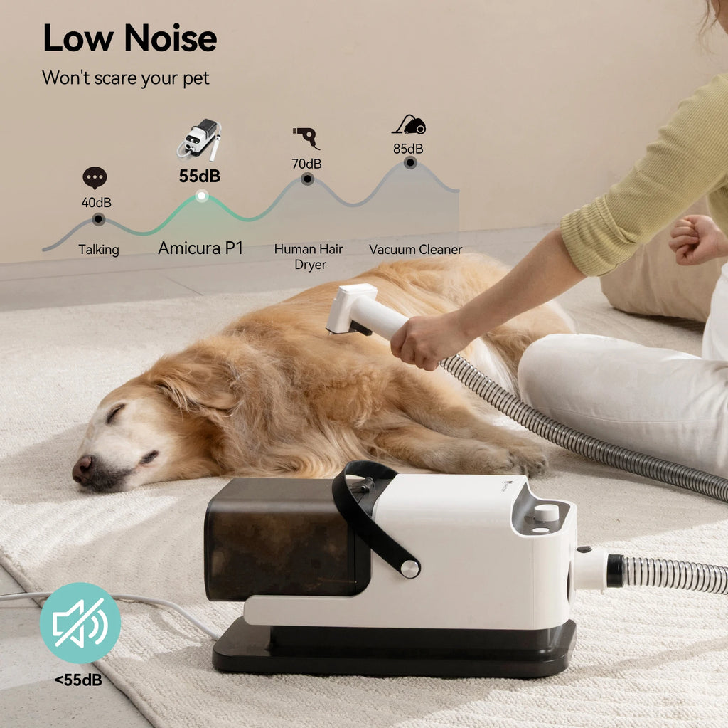Pet Vacuum, Hair Dryer, and Grooming Clipper