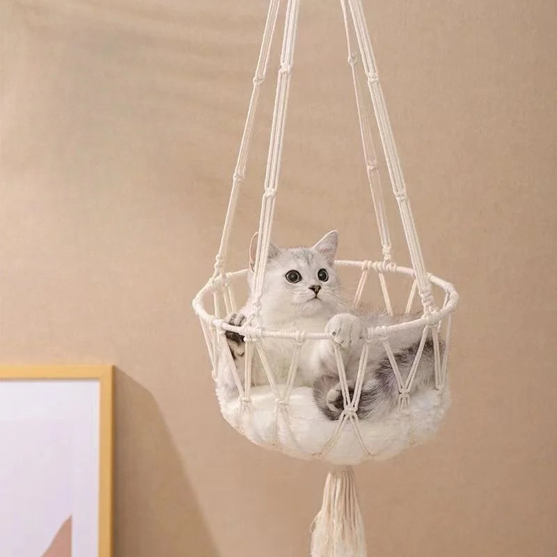 Bohemian Style Woven Cat Hammock