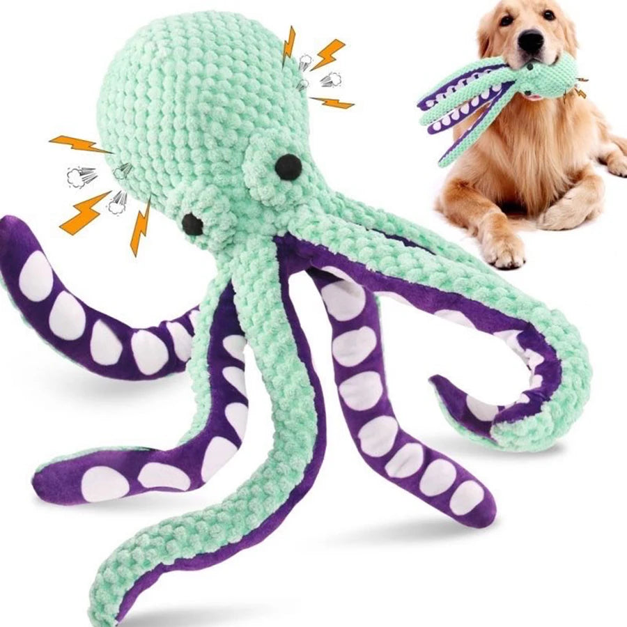 Fun Squeaky Octopus Dog Toy