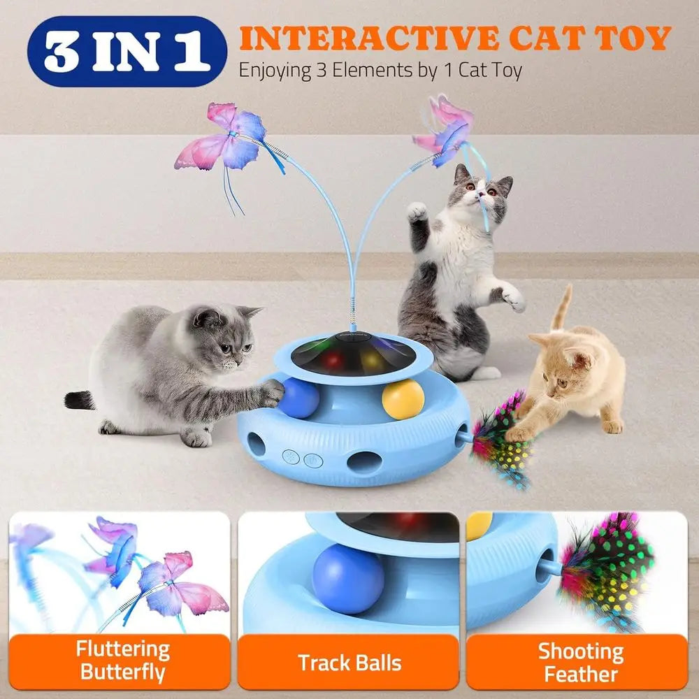 3-in-1 Automatic Rechargeable Cat Toy