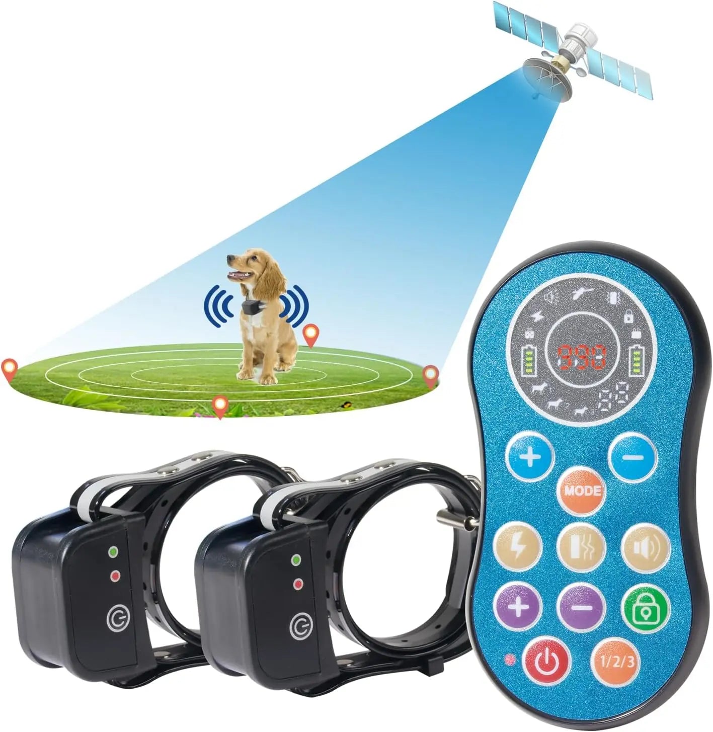 Waterproof & Wireless Dog Fence Collar with GPS