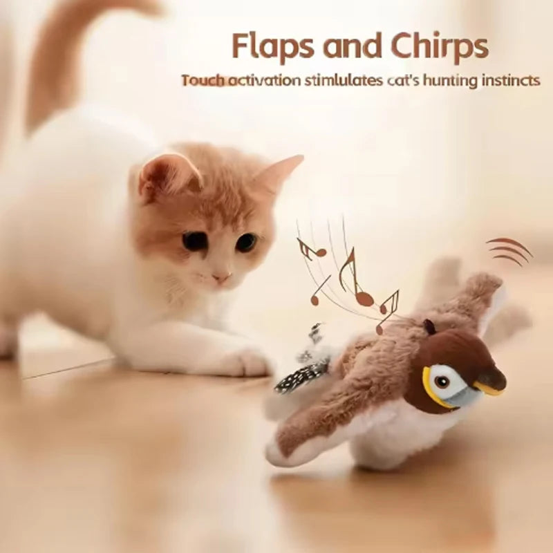 Rechargeable Chirping Flapping Bird Touch Activated