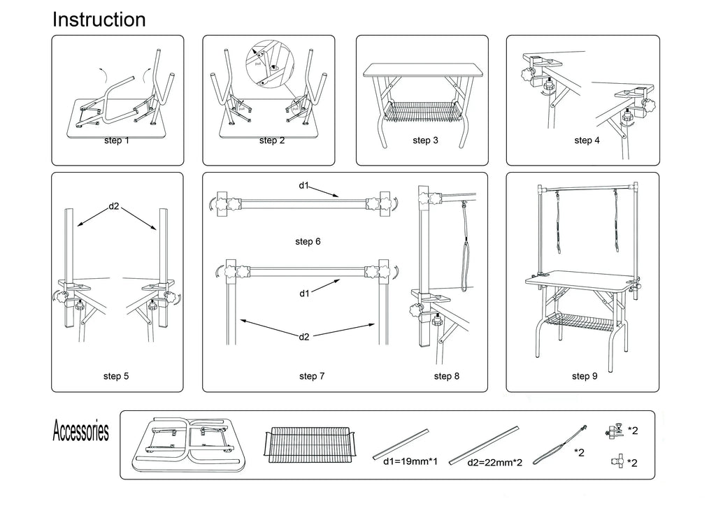 Heavy Duty Portable Grooming Table