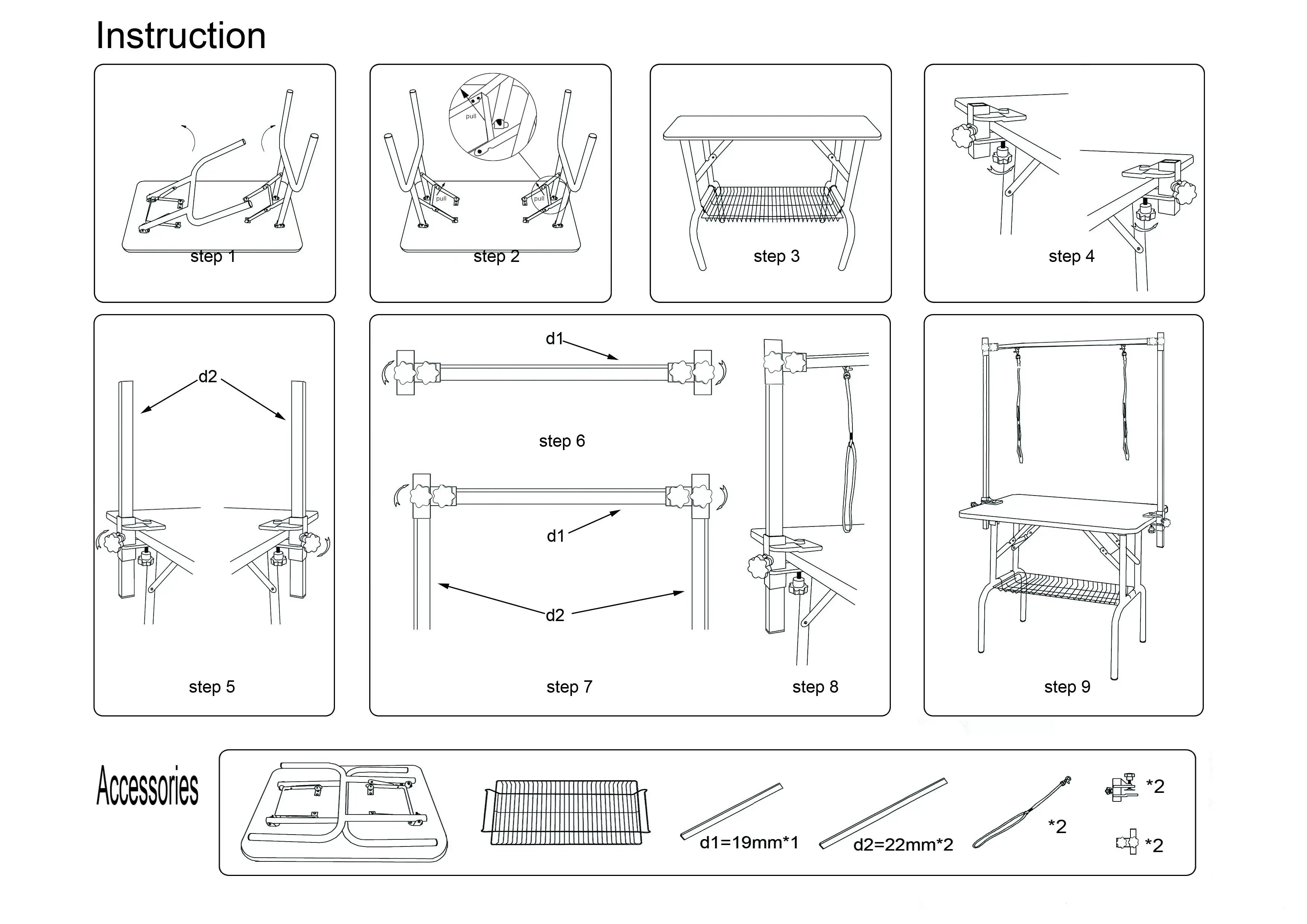 Heavy Duty Portable Grooming Table