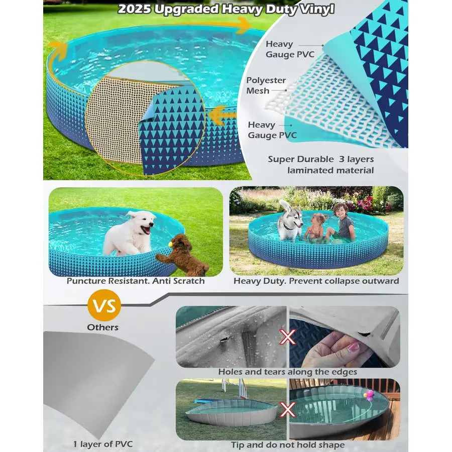 Foldable Hard Plastic Dog & Kiddie Pool