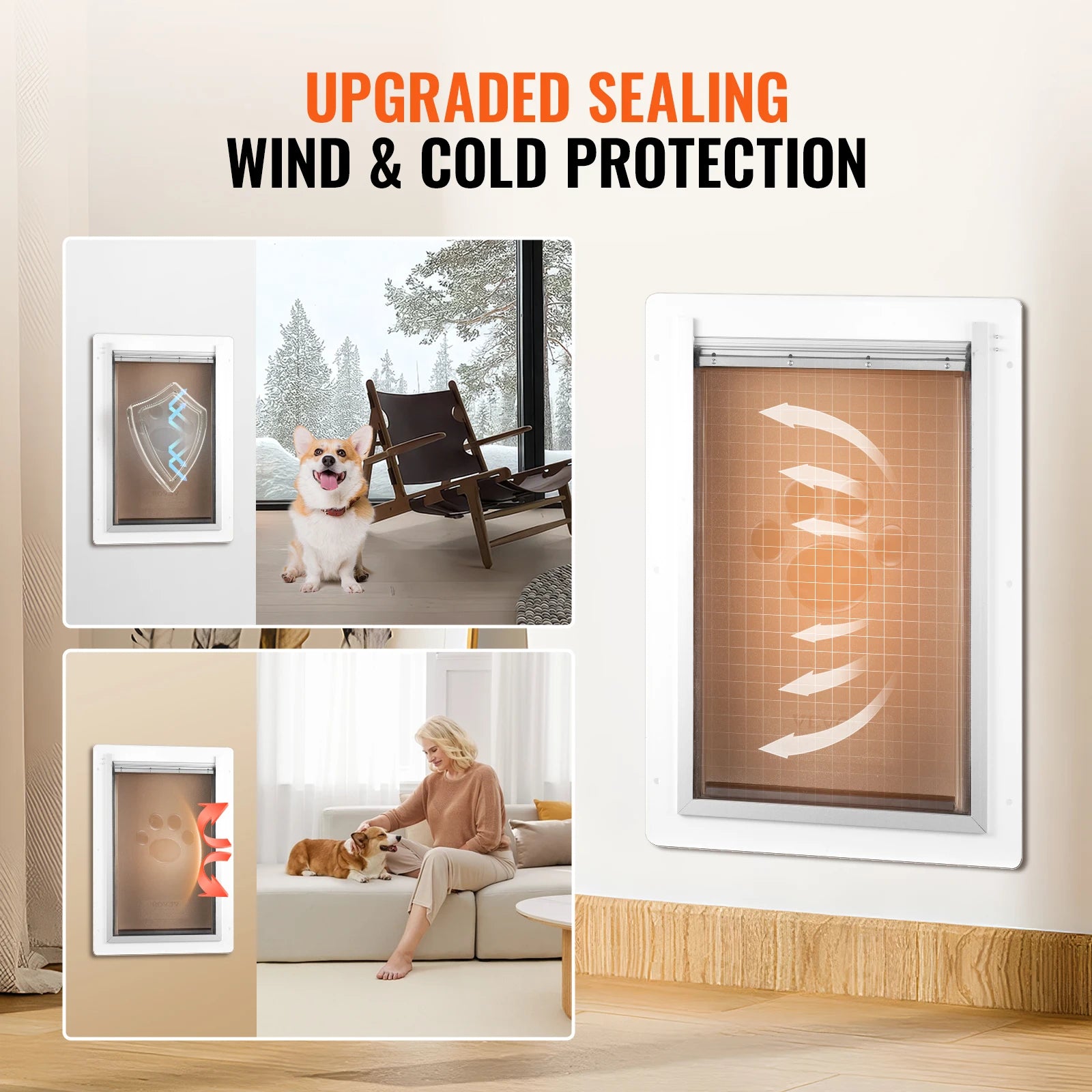 3-Flap System  Pet Door with Lock
