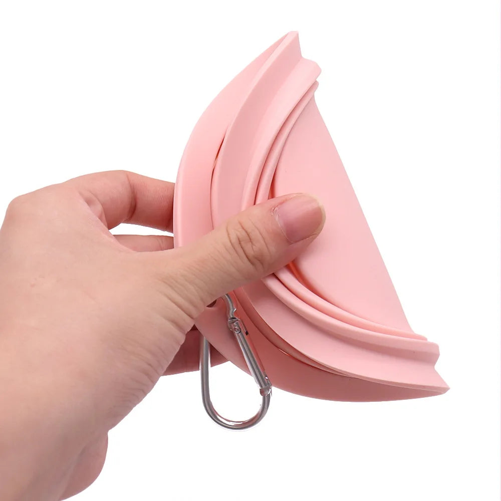 Collapsible Pet Silicone Food Water Bowl
