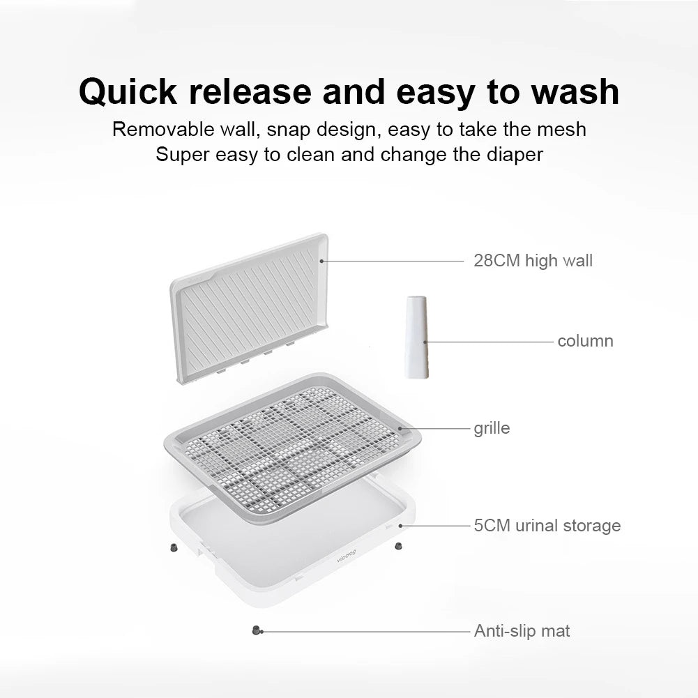 Dog Potty Tray with Pee Wall