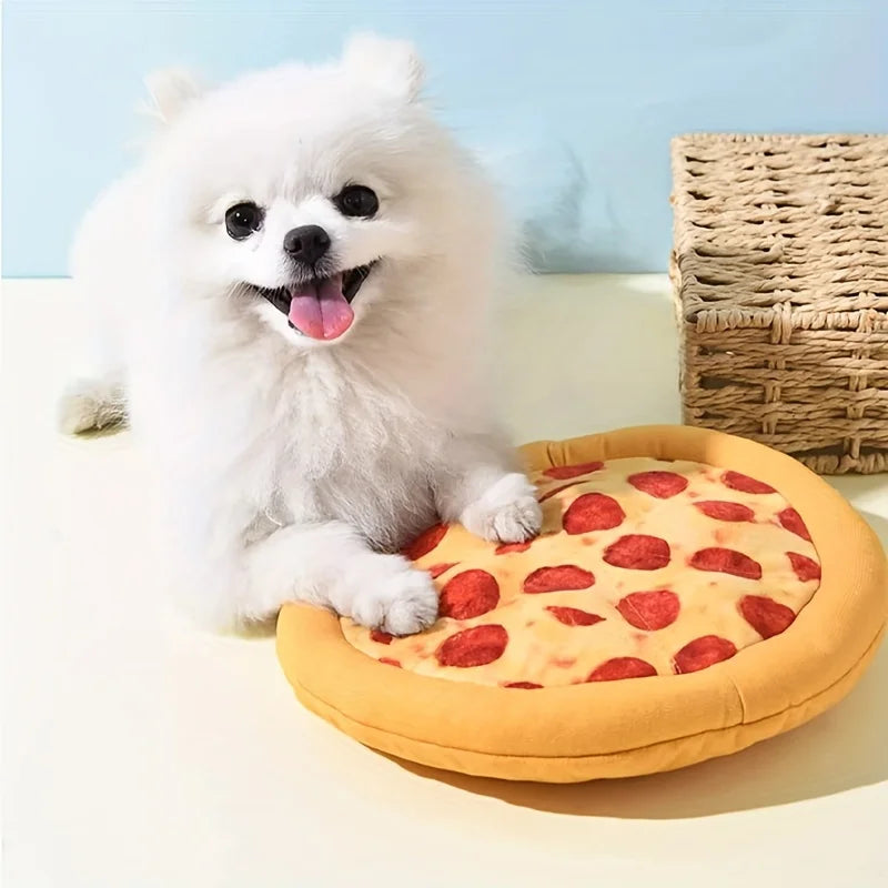 Squeaky Plush Pizza & Shrimp Toy