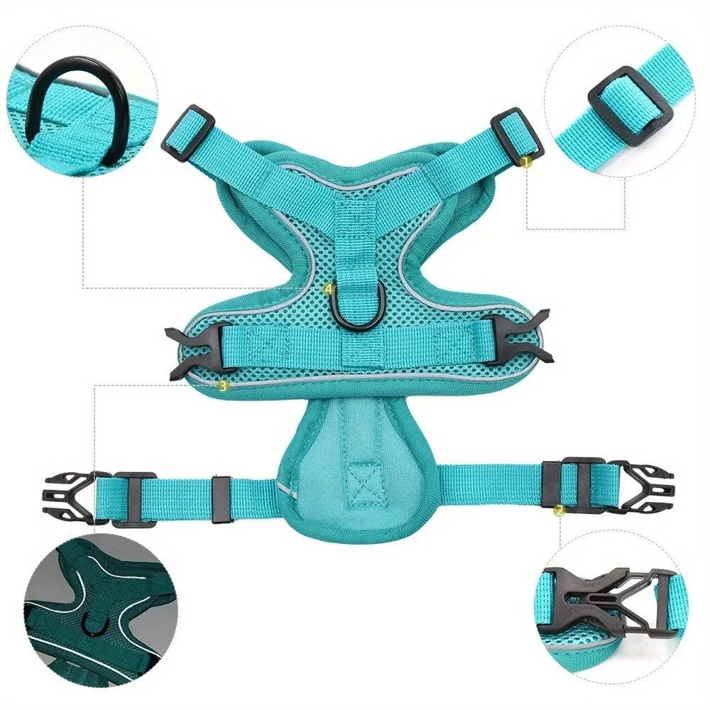 No Pull Reflective Harness & Leash