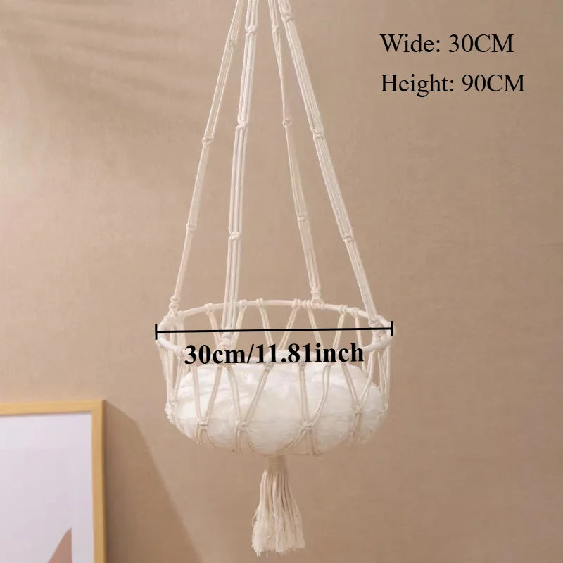 Bohemian Style Woven Cat Hammock