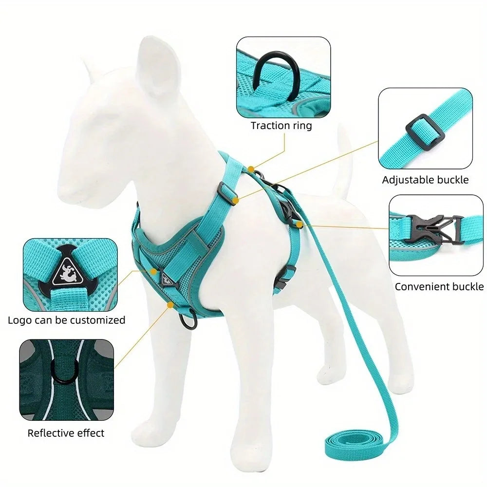 No Pull Reflective Harness & Leash