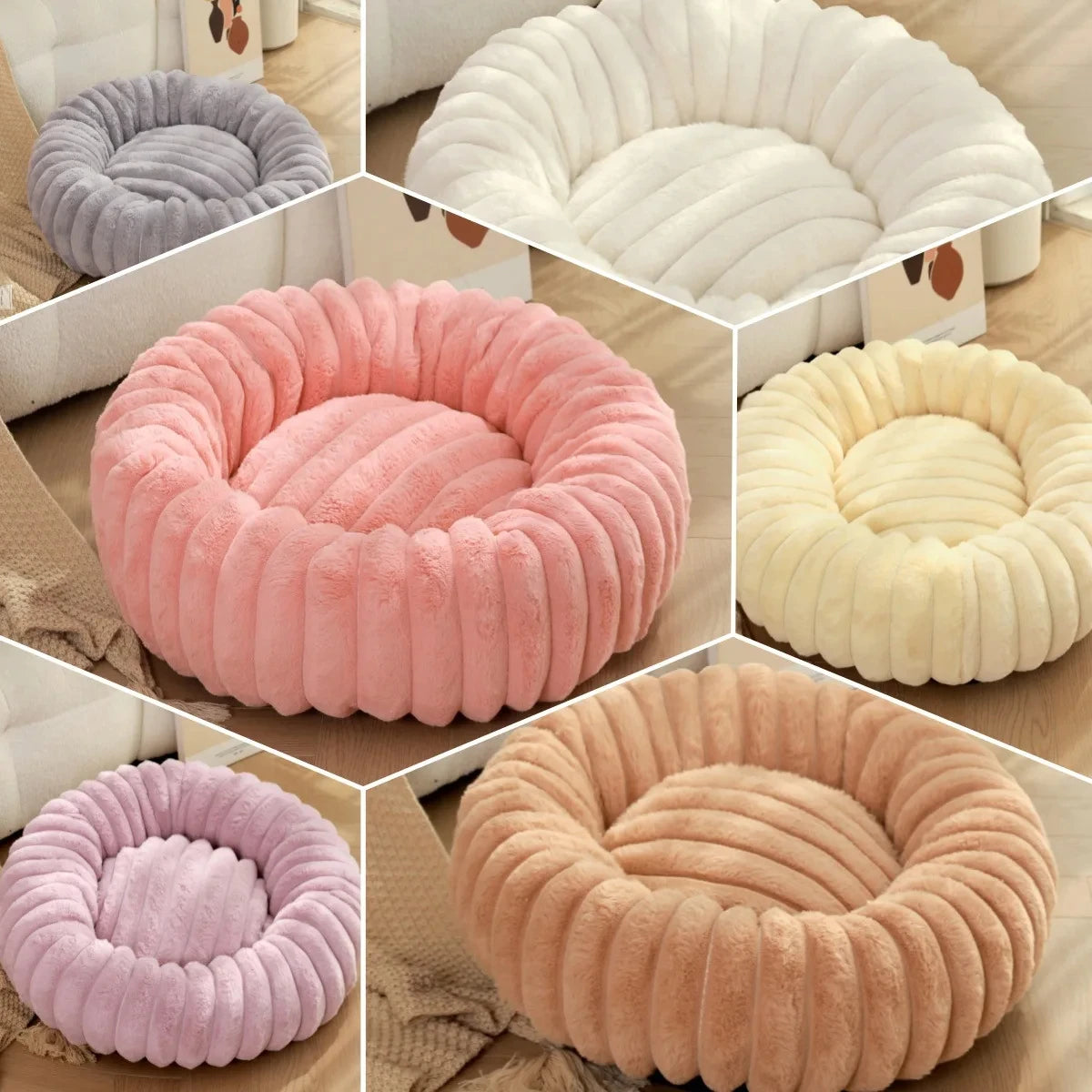 Round Super Soft Pet Bed