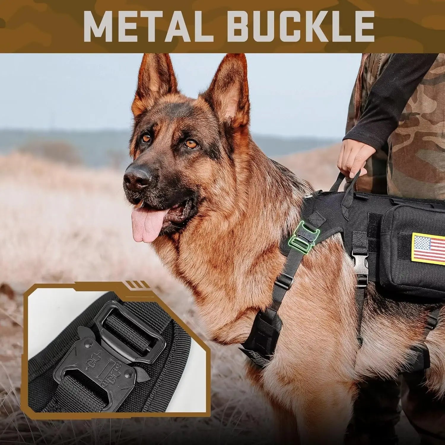 Medium Tactical Dog Harness with Handle