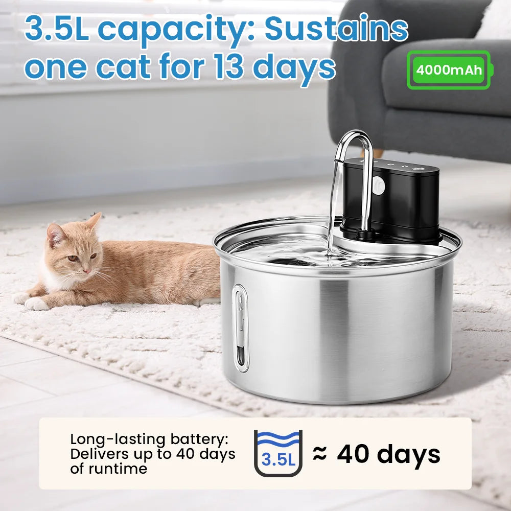 Sensor Activated Cat  Drinking Fountain