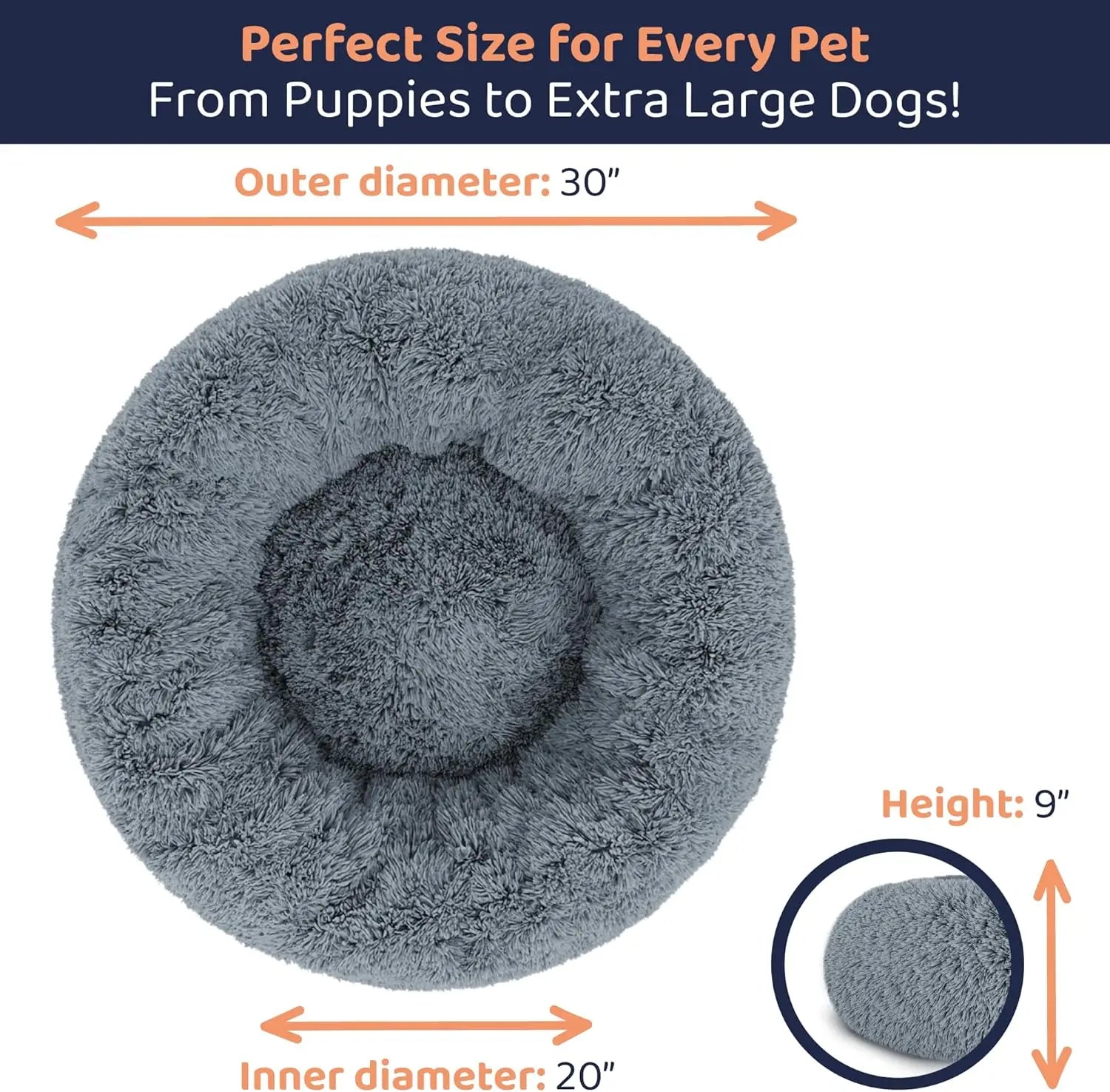 Plush Anxiety Relief Pet Bed