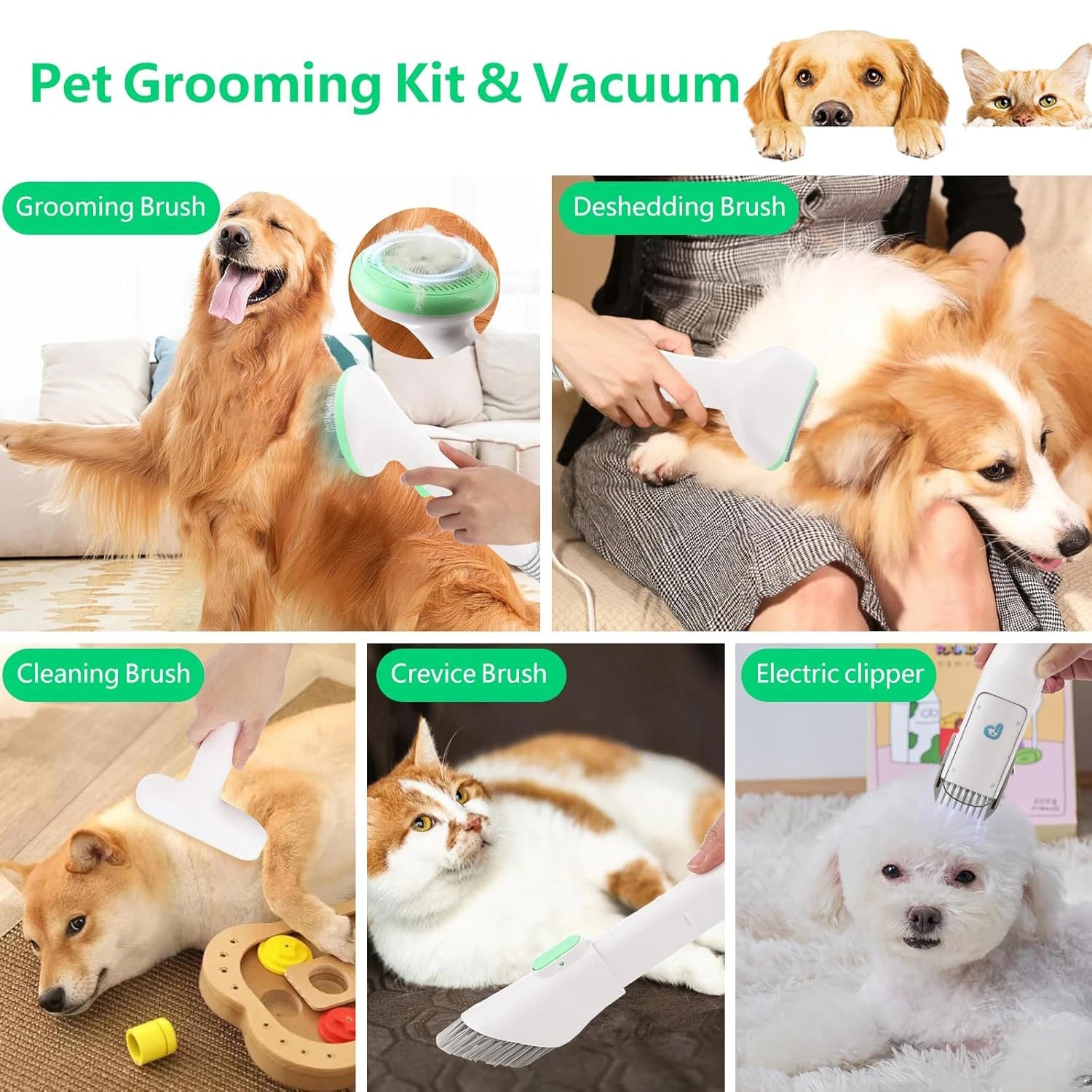 Pet Grooming Kit with Vacuum