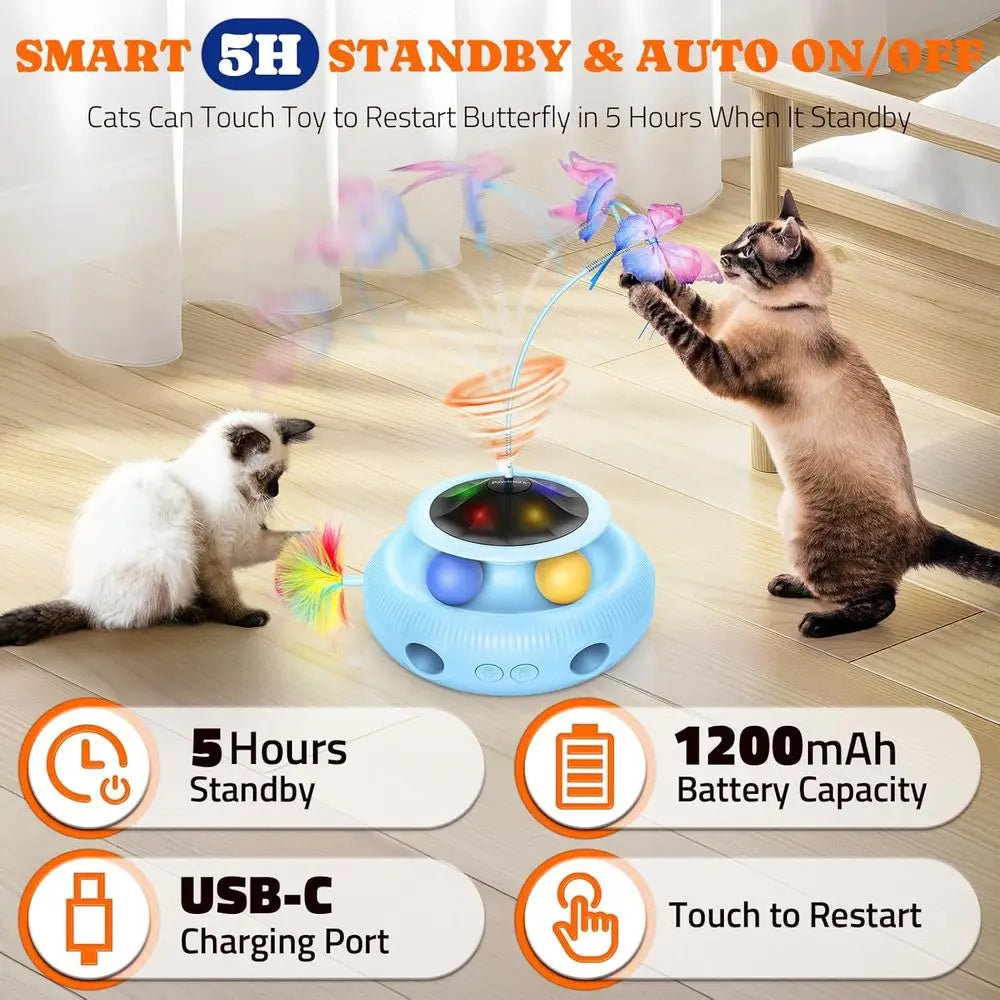 3-in-1 Automatic Rechargeable Cat Toy