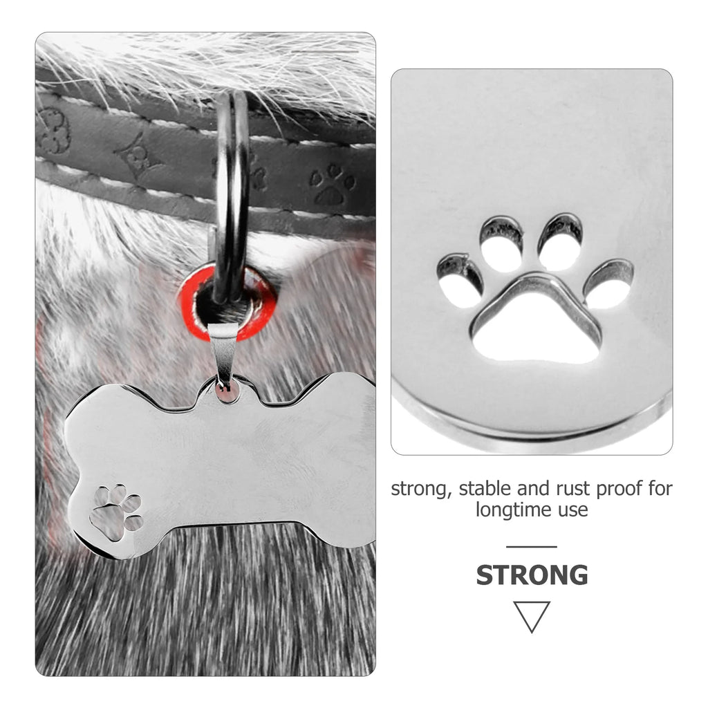 10 Pcs Stainless Steel Engravable Pet Id Tags