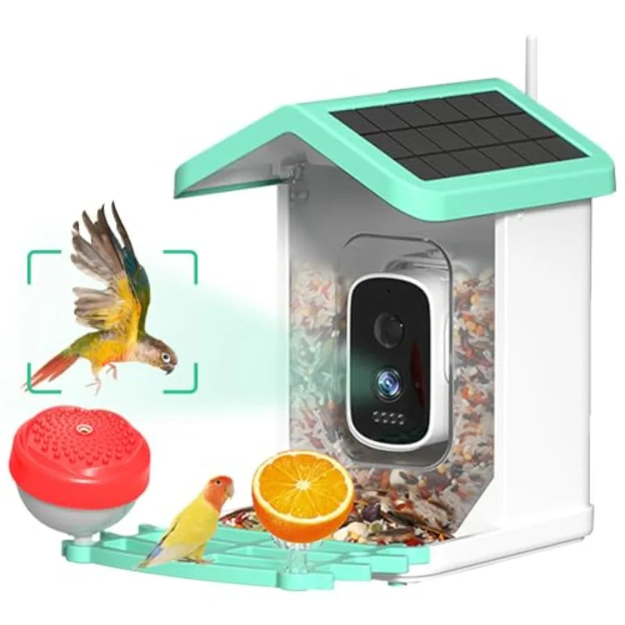 Solar Powered Bird Feeder with Camera 4K HD