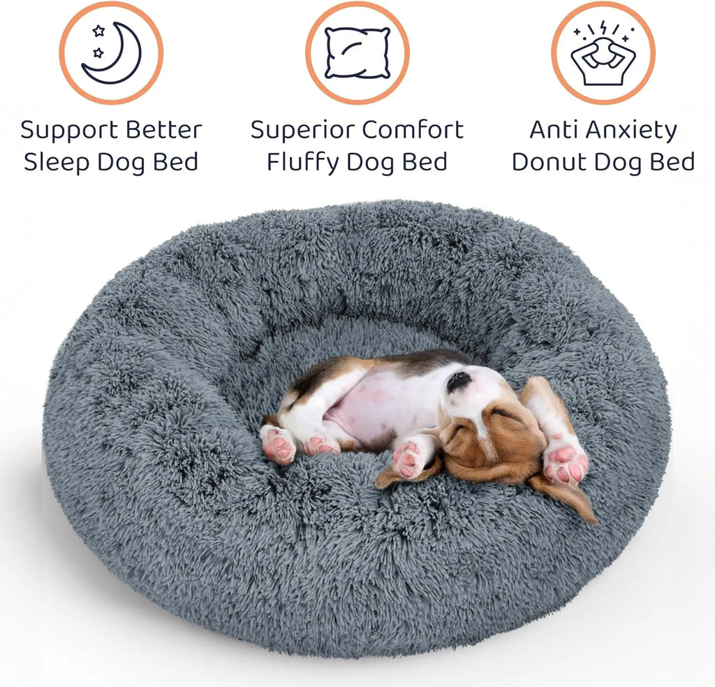 Plush Anxiety Relief Pet Bed