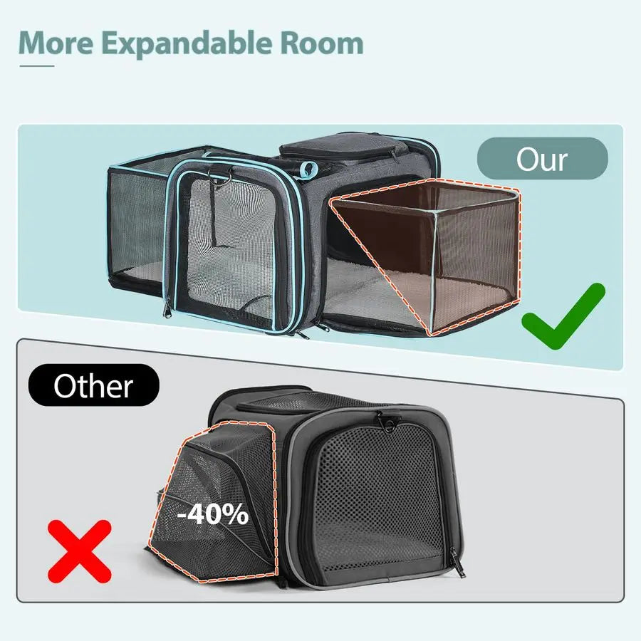 Airline Approved Expandable Small Pet Carrier