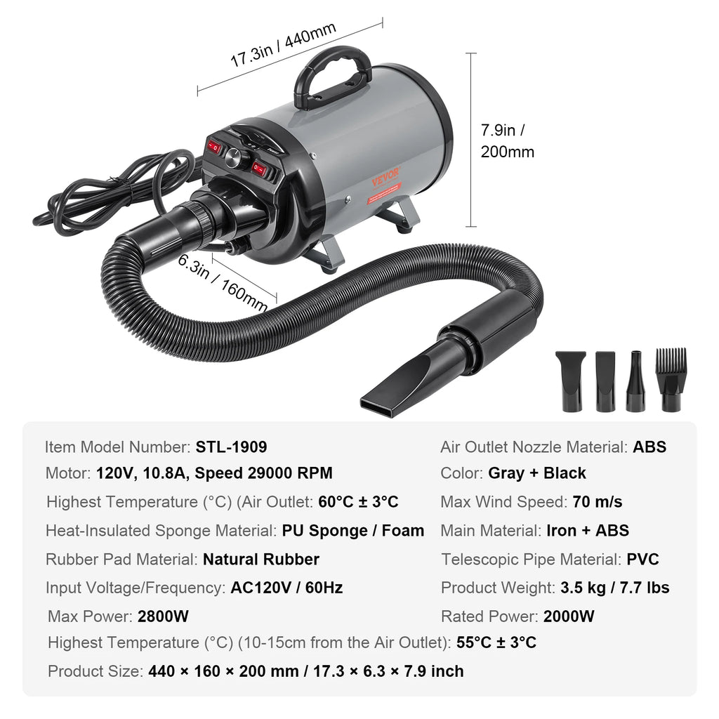 Pet Hair Blow Dryer