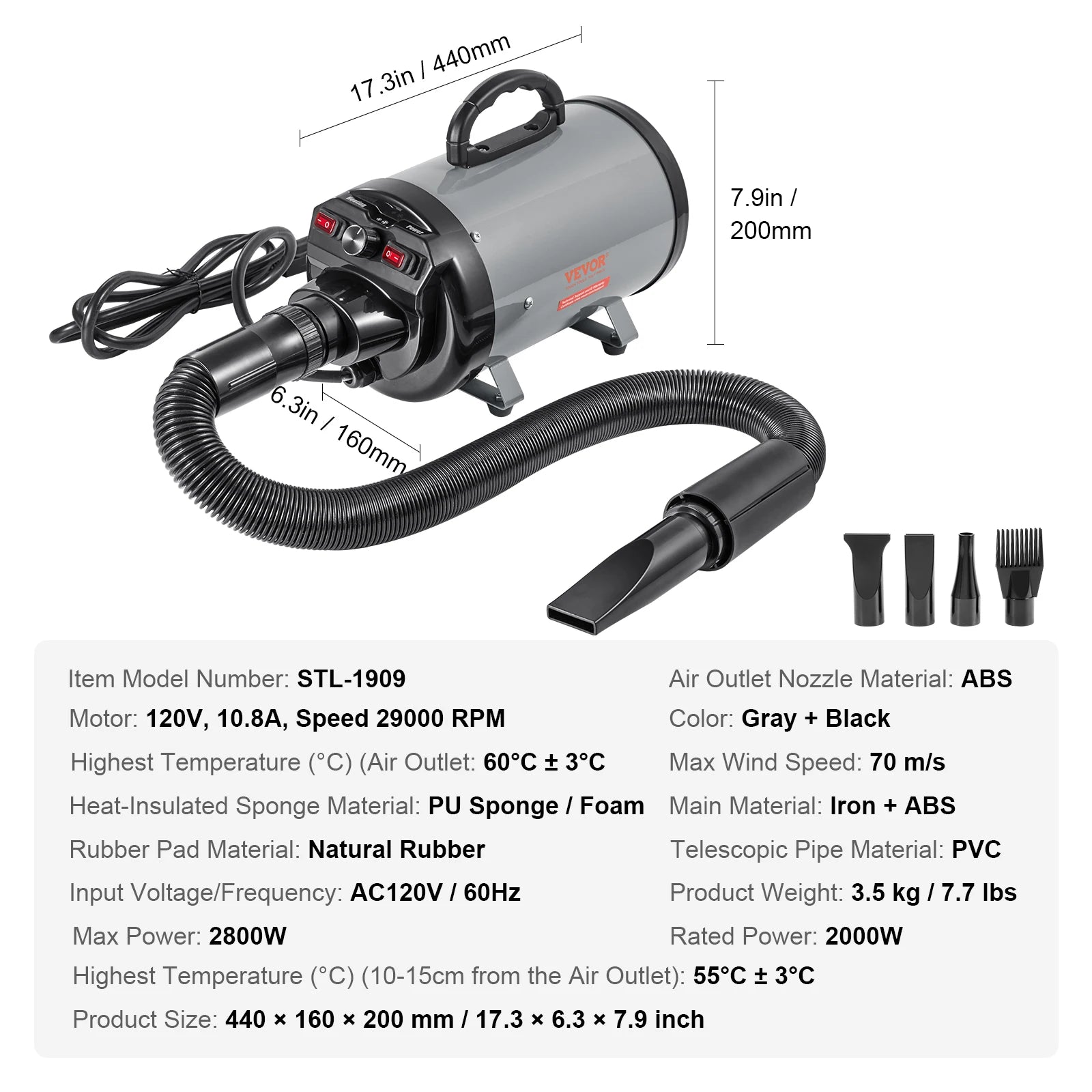 Pet Hair Blow Dryer