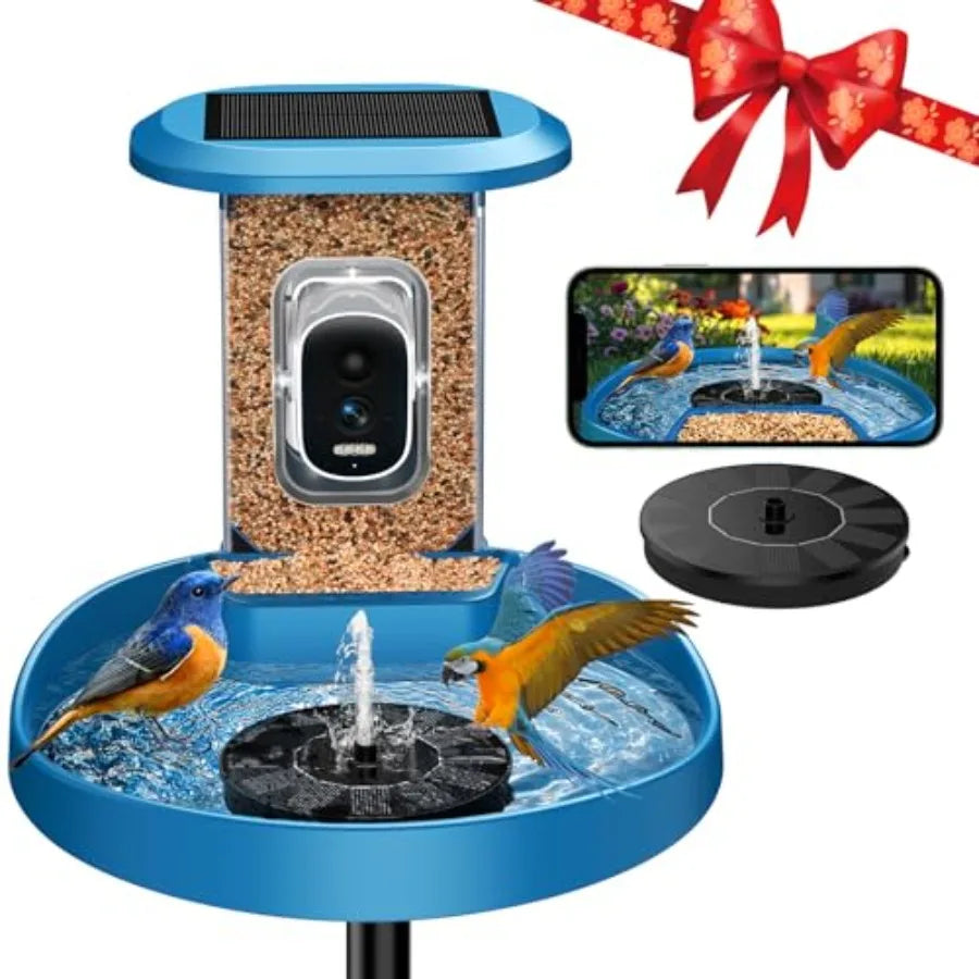 Smart Bird Feeder with Camera and Bird Bath