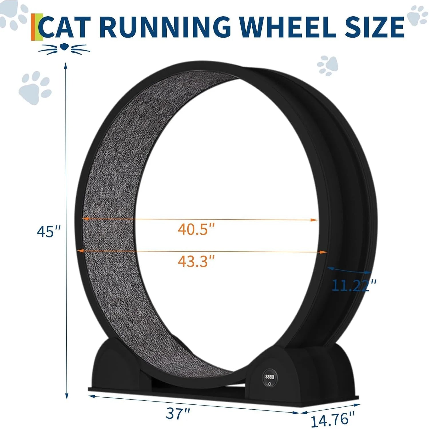 45" Treadmill For Cats With Smart Pedometer
