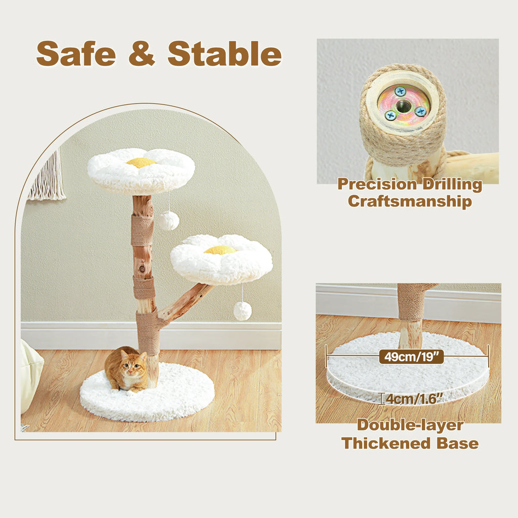 Real Wood Cat Scratch Post