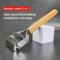 2-in-1 Pet Dematting & Deshedding Comb – Stainless Steel