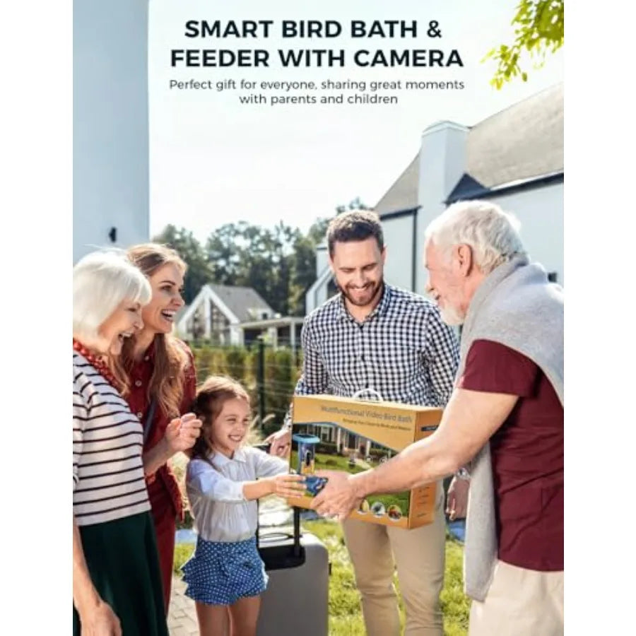 Smart Bird Feeder with Camera and Bird Bath